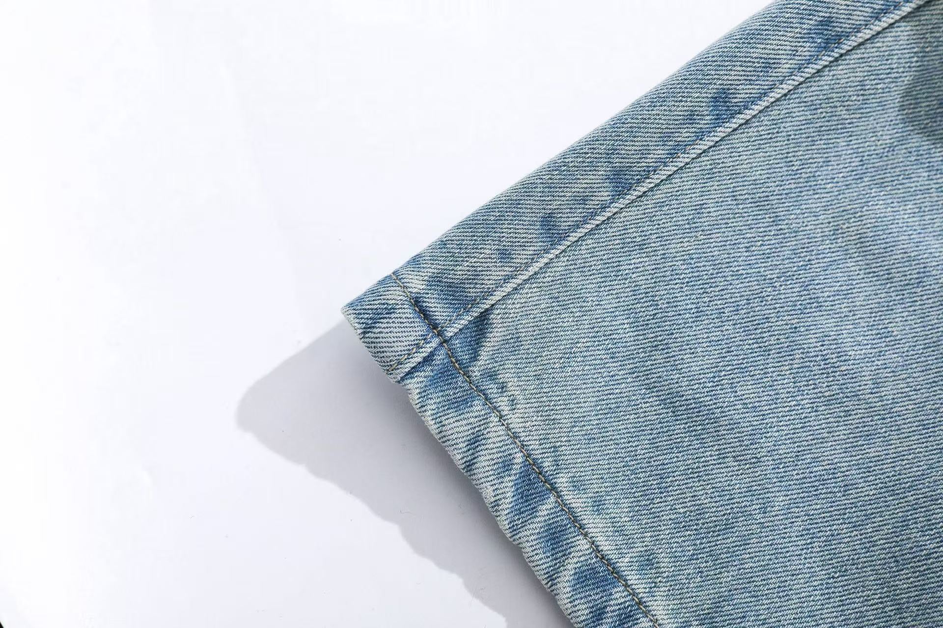 Multi-Pocket Wide-Leg Jeans