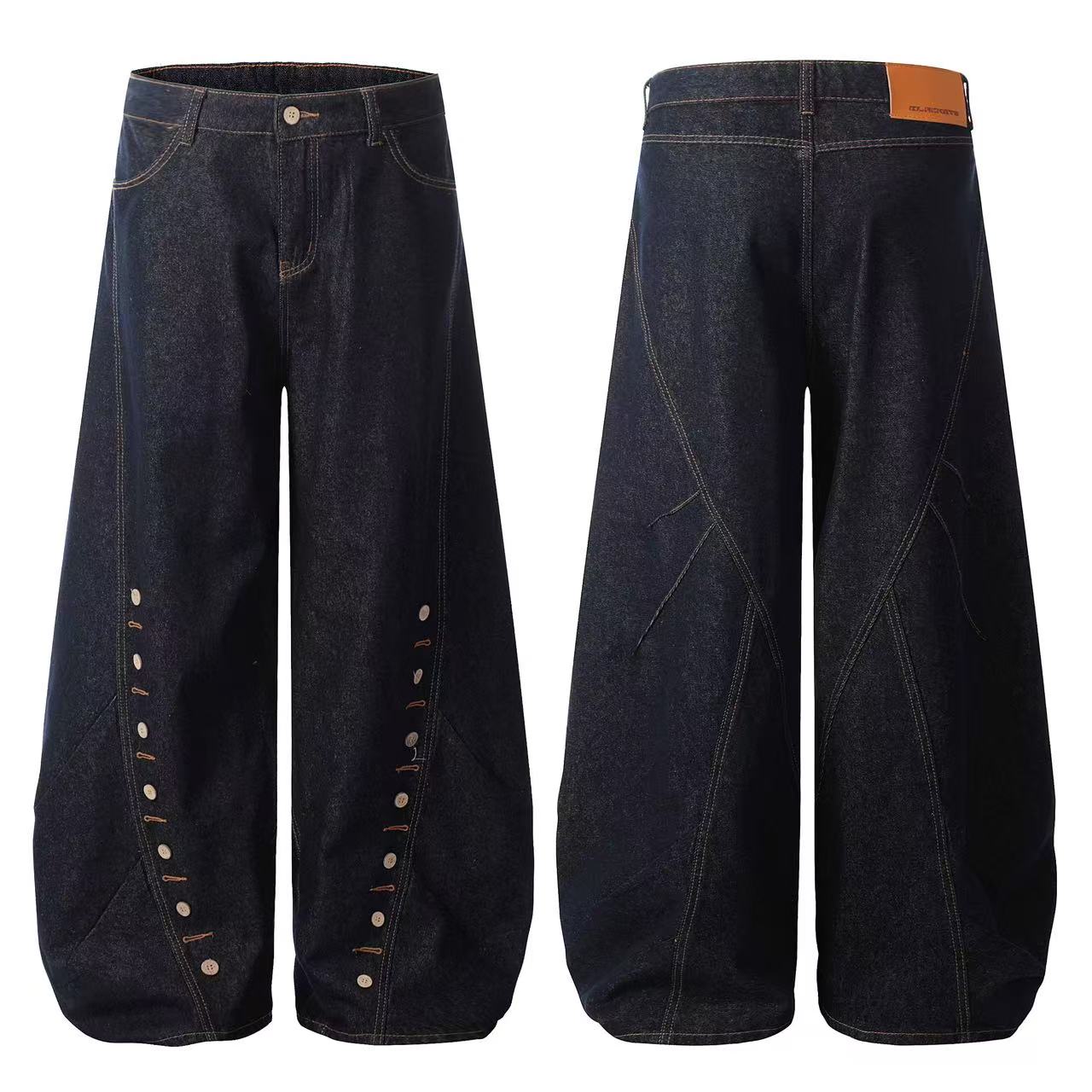 Distressed Wide-Leg Scythe Jeans