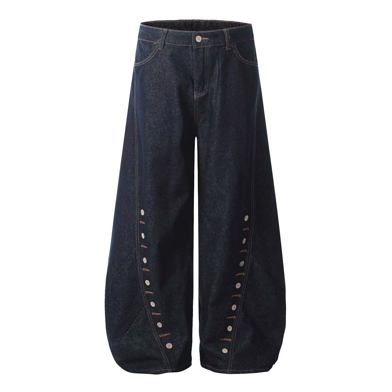 Distressed Wide-Leg Scythe Jeans