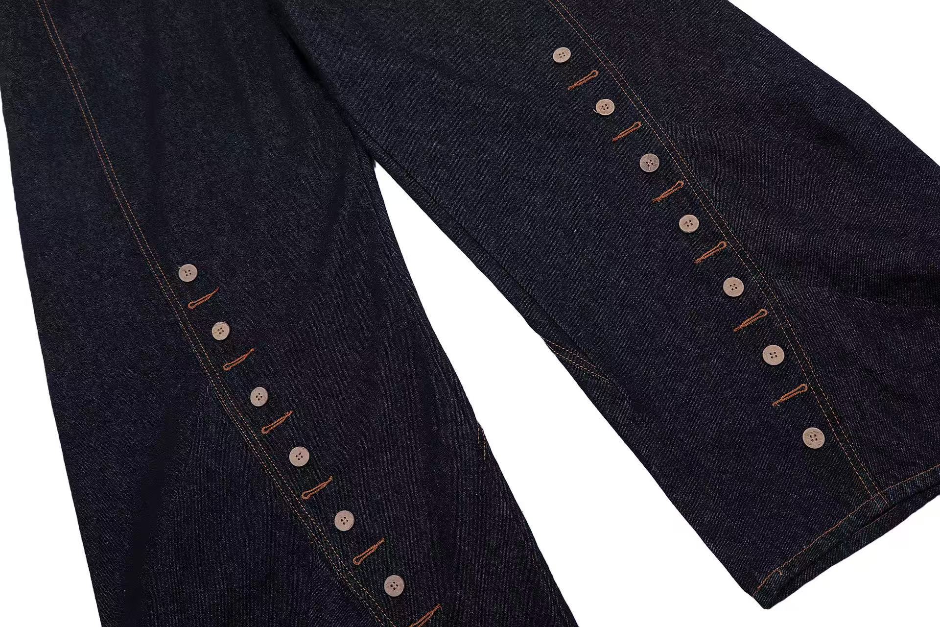 Distressed Wide-Leg Scythe Jeans