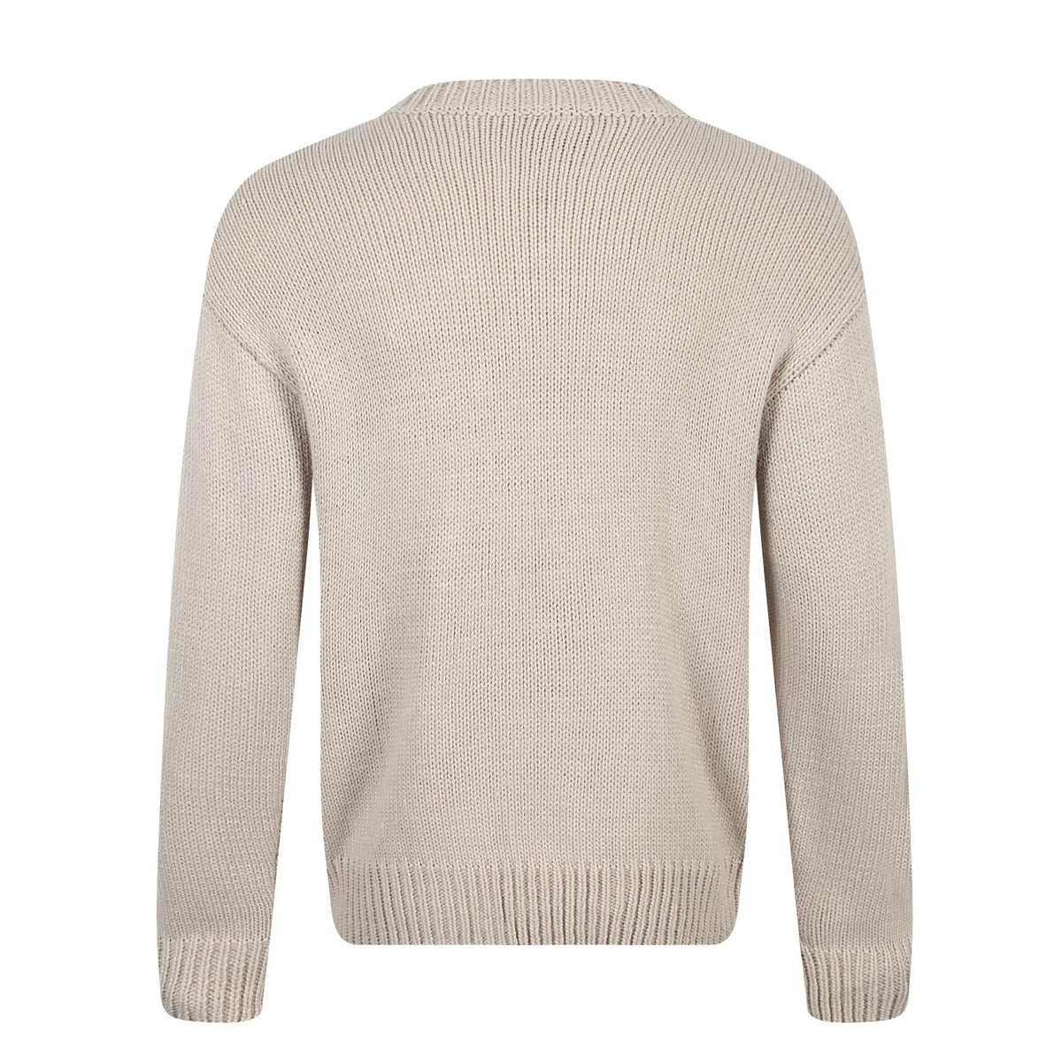 Vintage Flag Pattern Crew Neck Knit Sweater