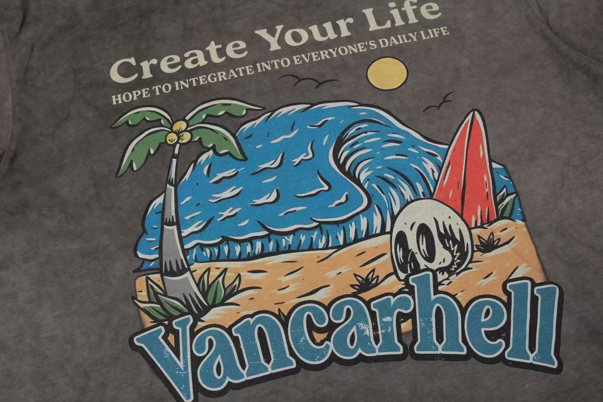 Washed Print Short Sleeve