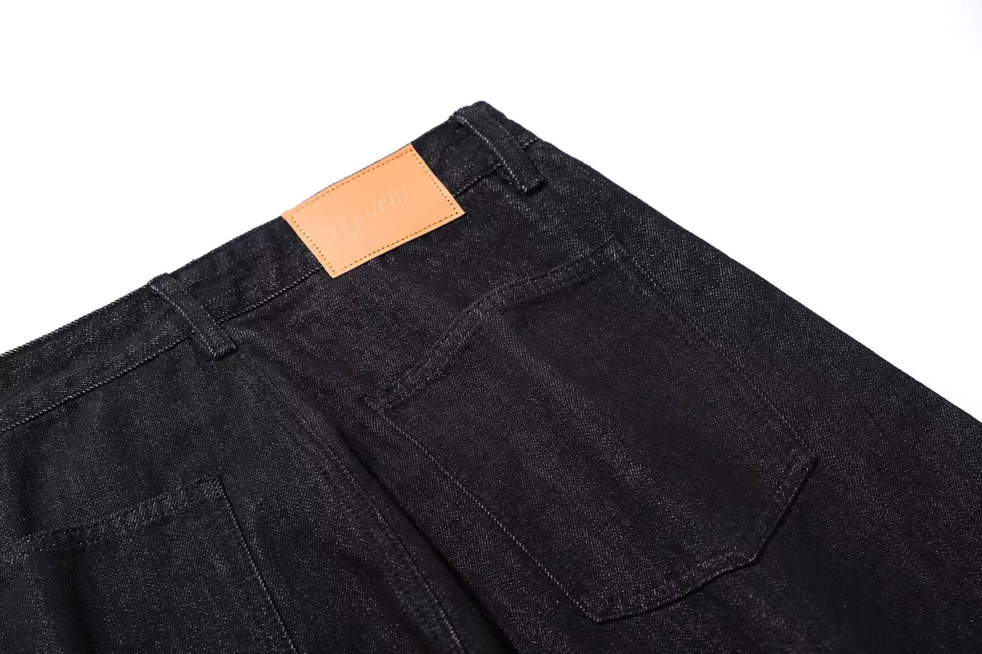 Distressed Wide-Leg Jeans