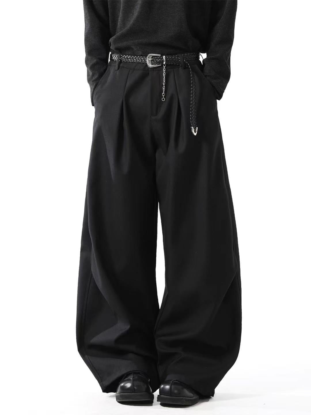 Wide-Leg Baggy Suit Pants