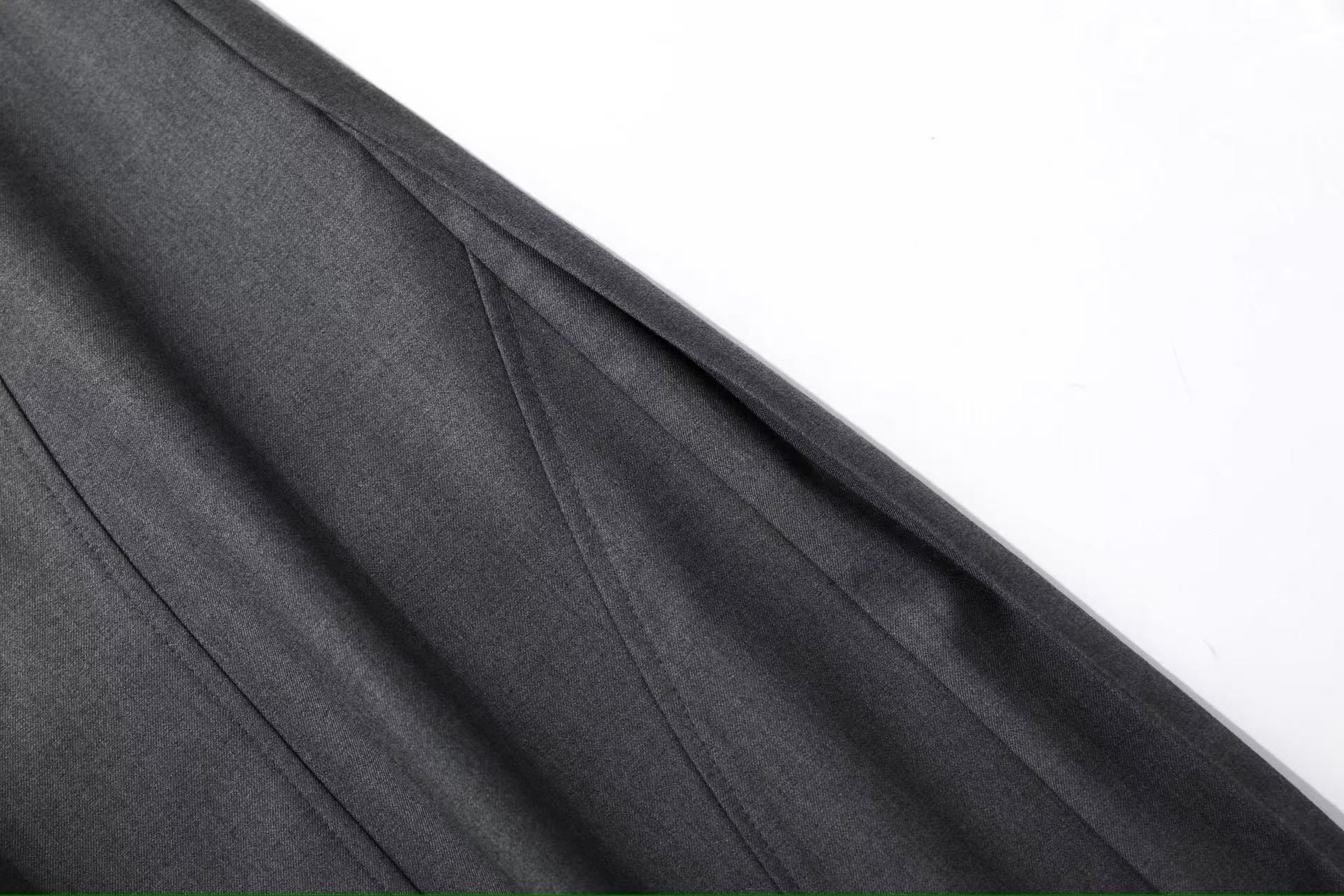 Deconstructed Wide-Leg Baggy Suit Pants