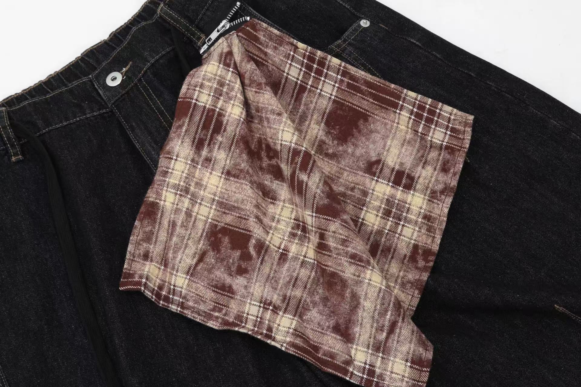Distressed Denim Knee-Length Shorts