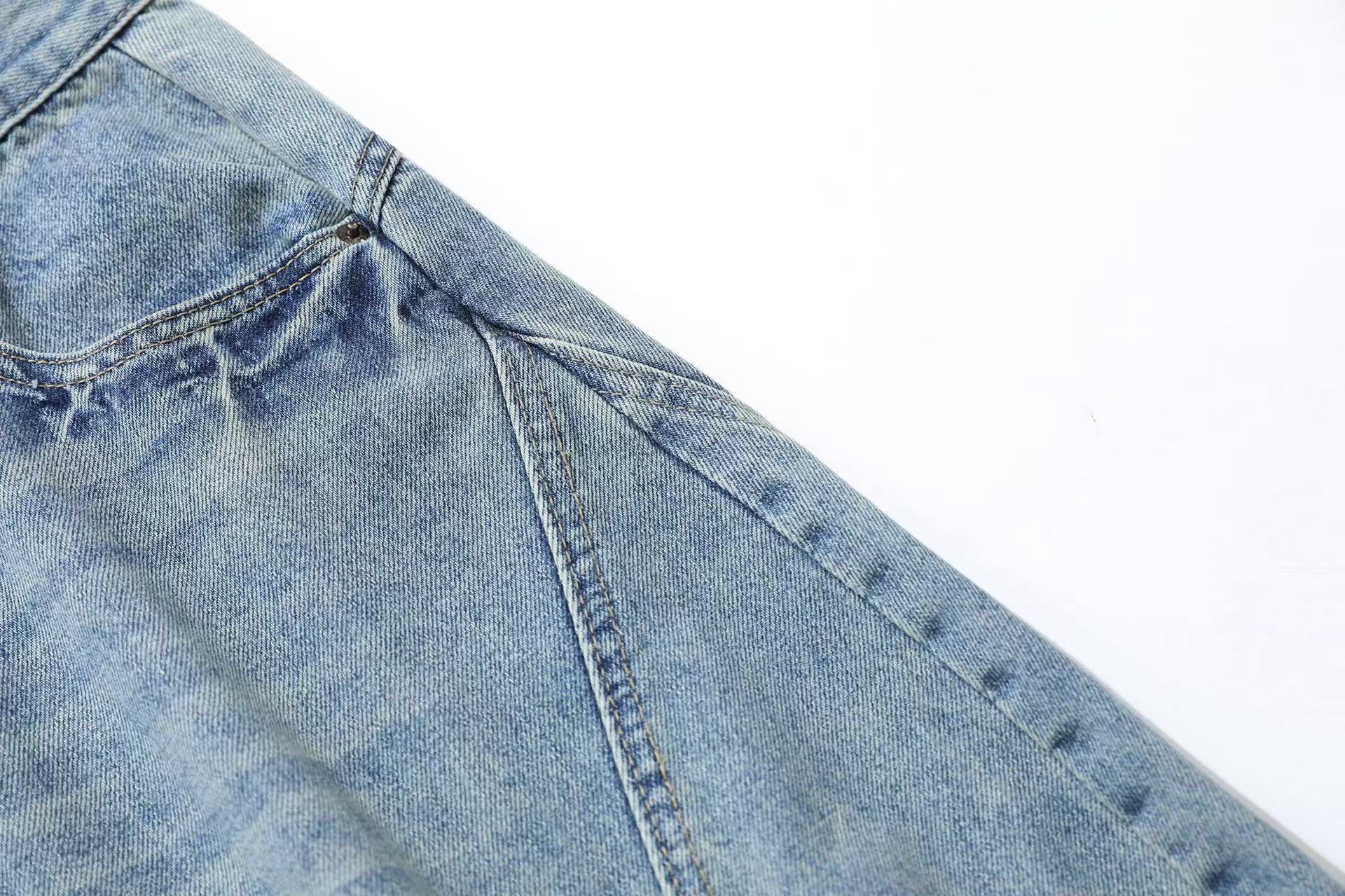 Wide-Leg  Baggy Knee-Length Shorts