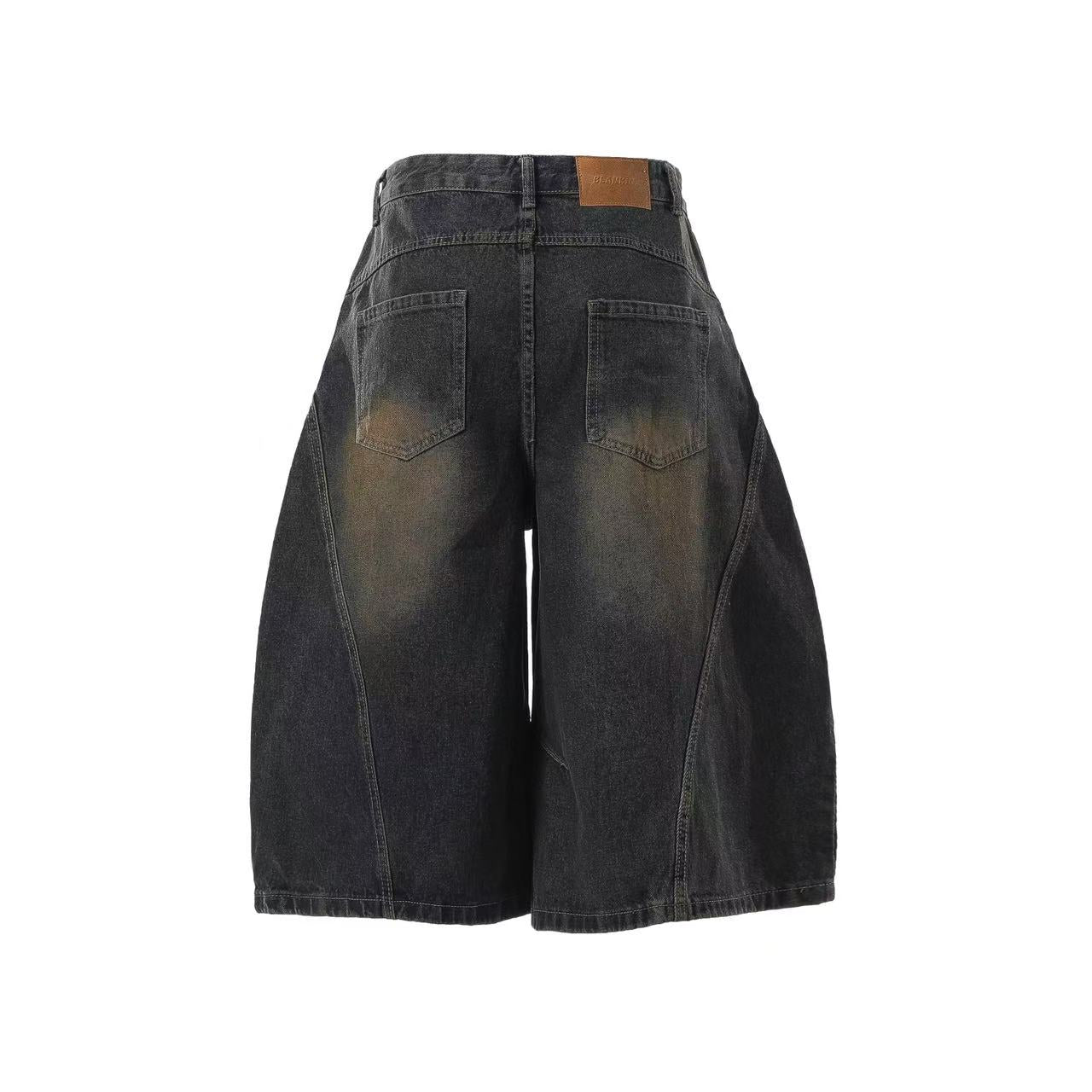 Wide-Leg  Baggy Knee-Length Shorts