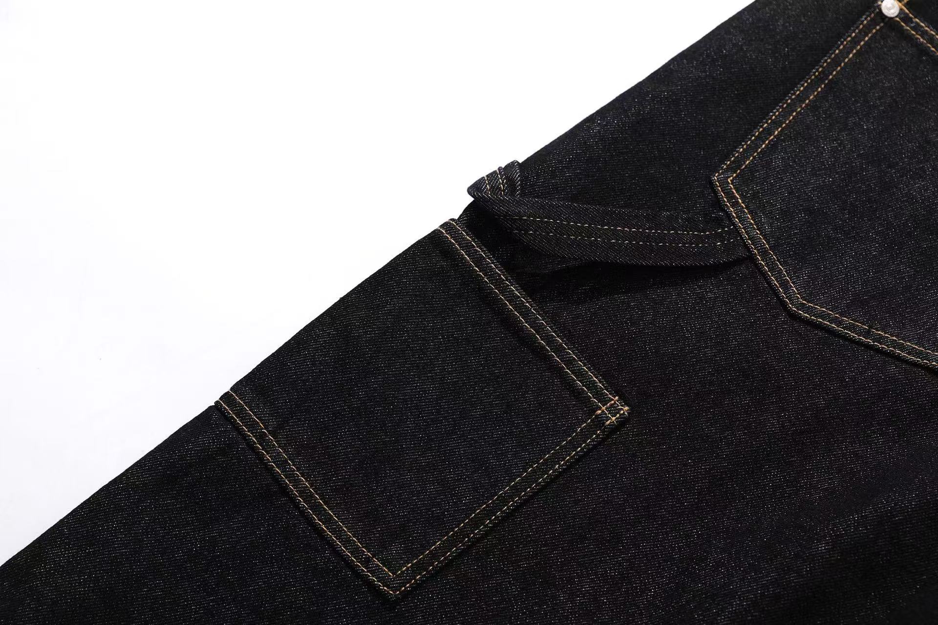 Distressed Denim Knee-Length Shorts