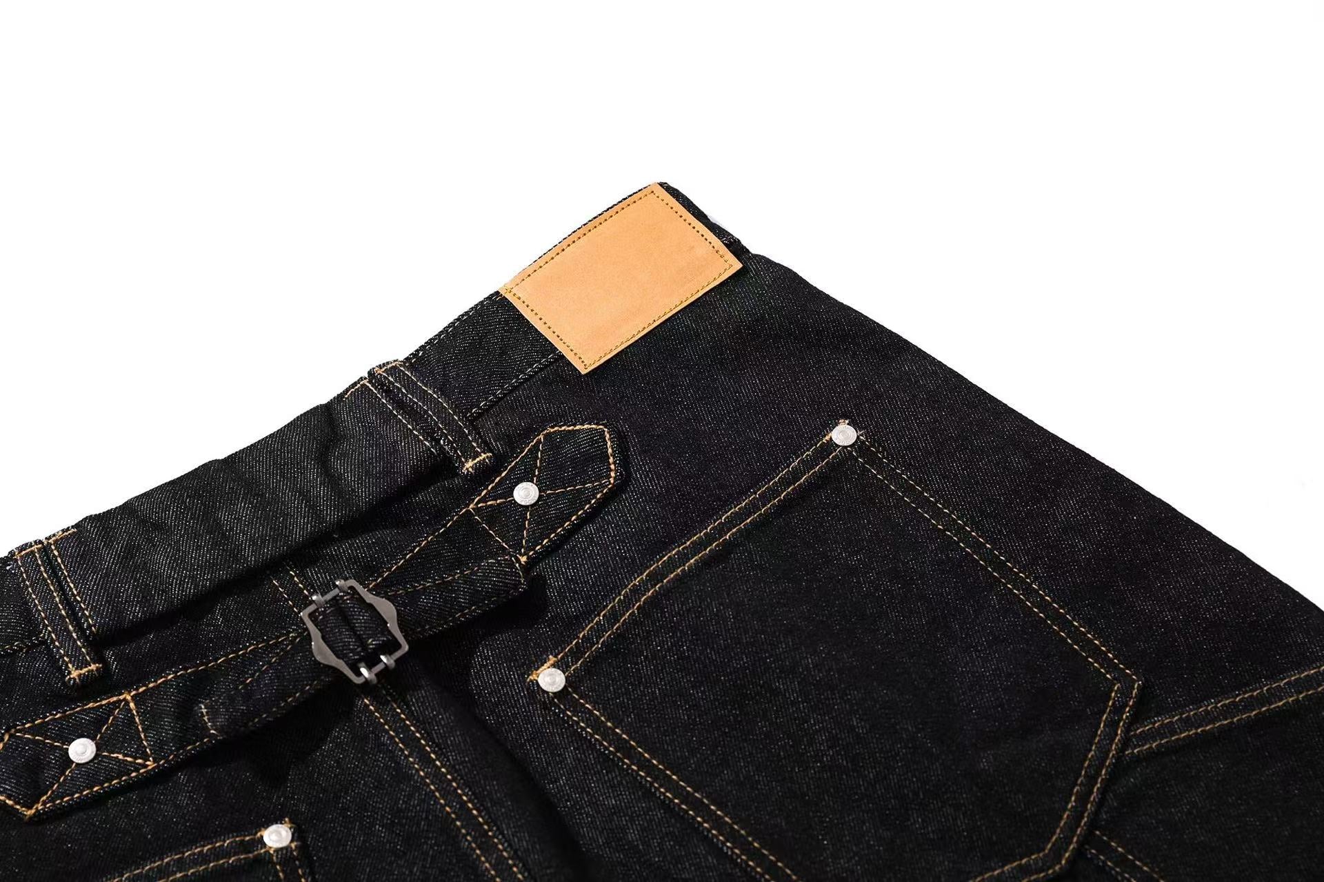 Distressed Denim Knee-Length Shorts