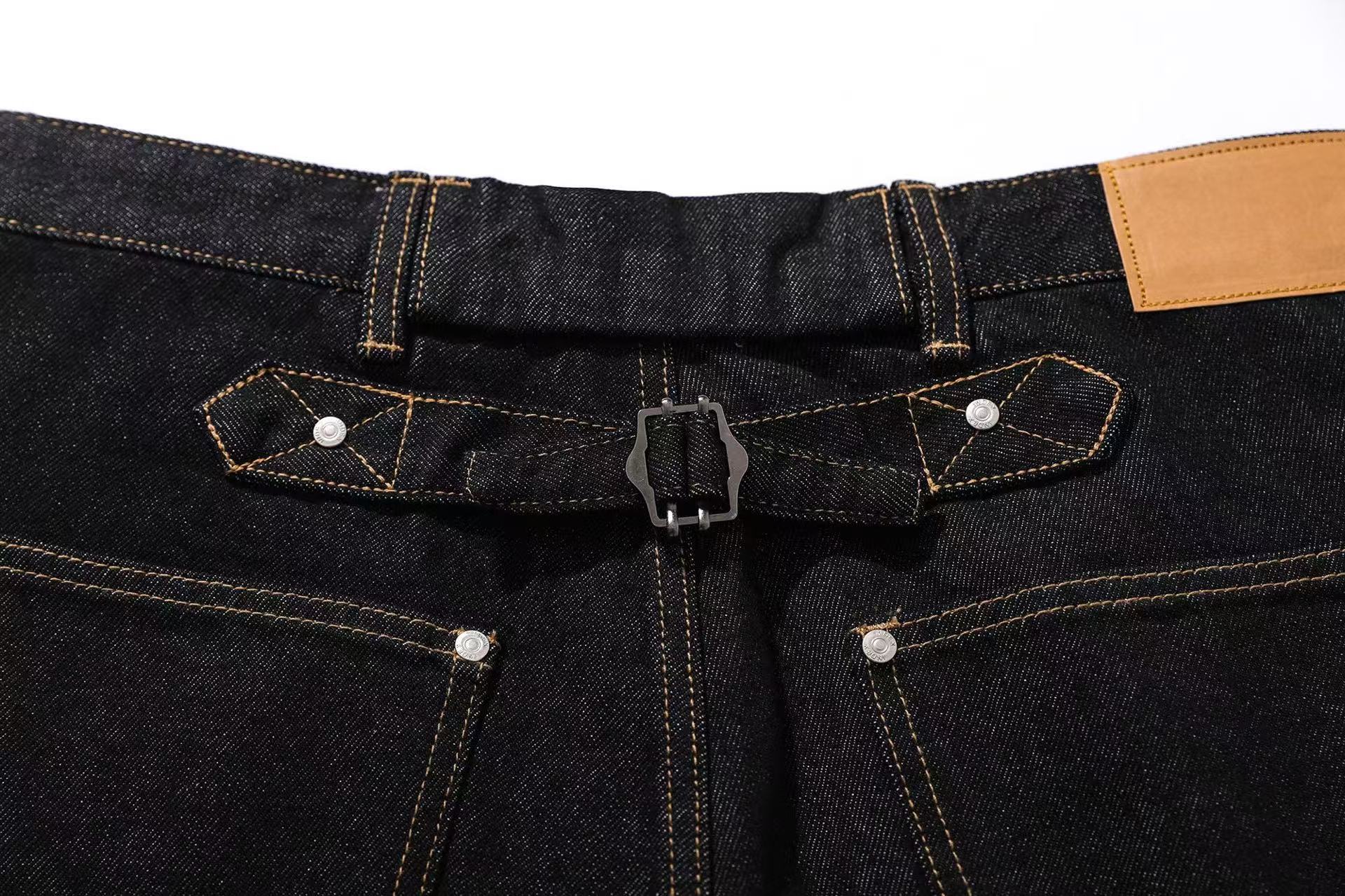 Distressed Denim Knee-Length Shorts