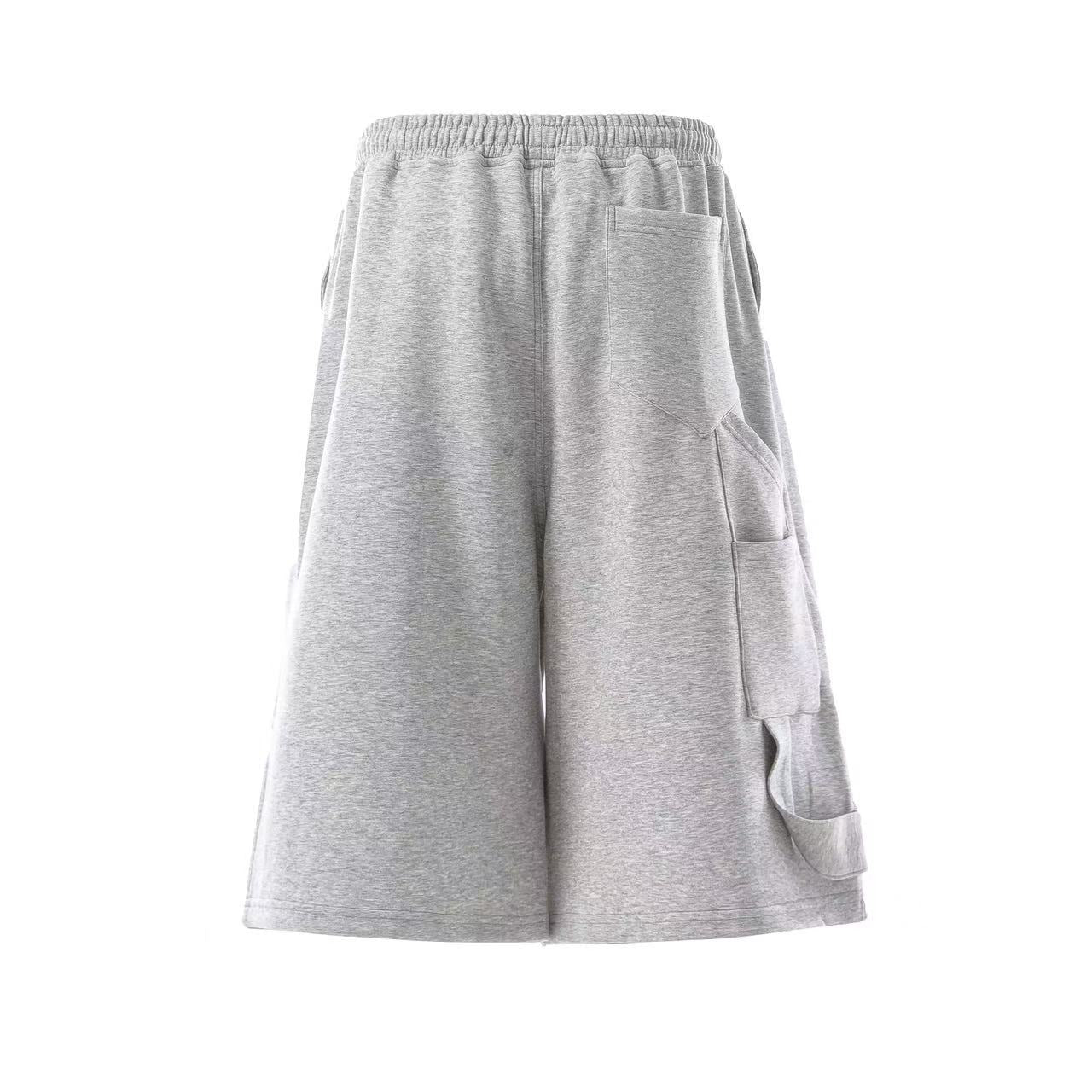 Embroidered Knee-Length Jogger Shorts