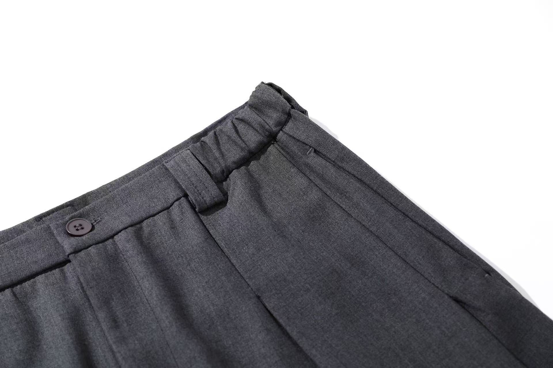 Wide-Leg Knee-Length Slacks Shorts