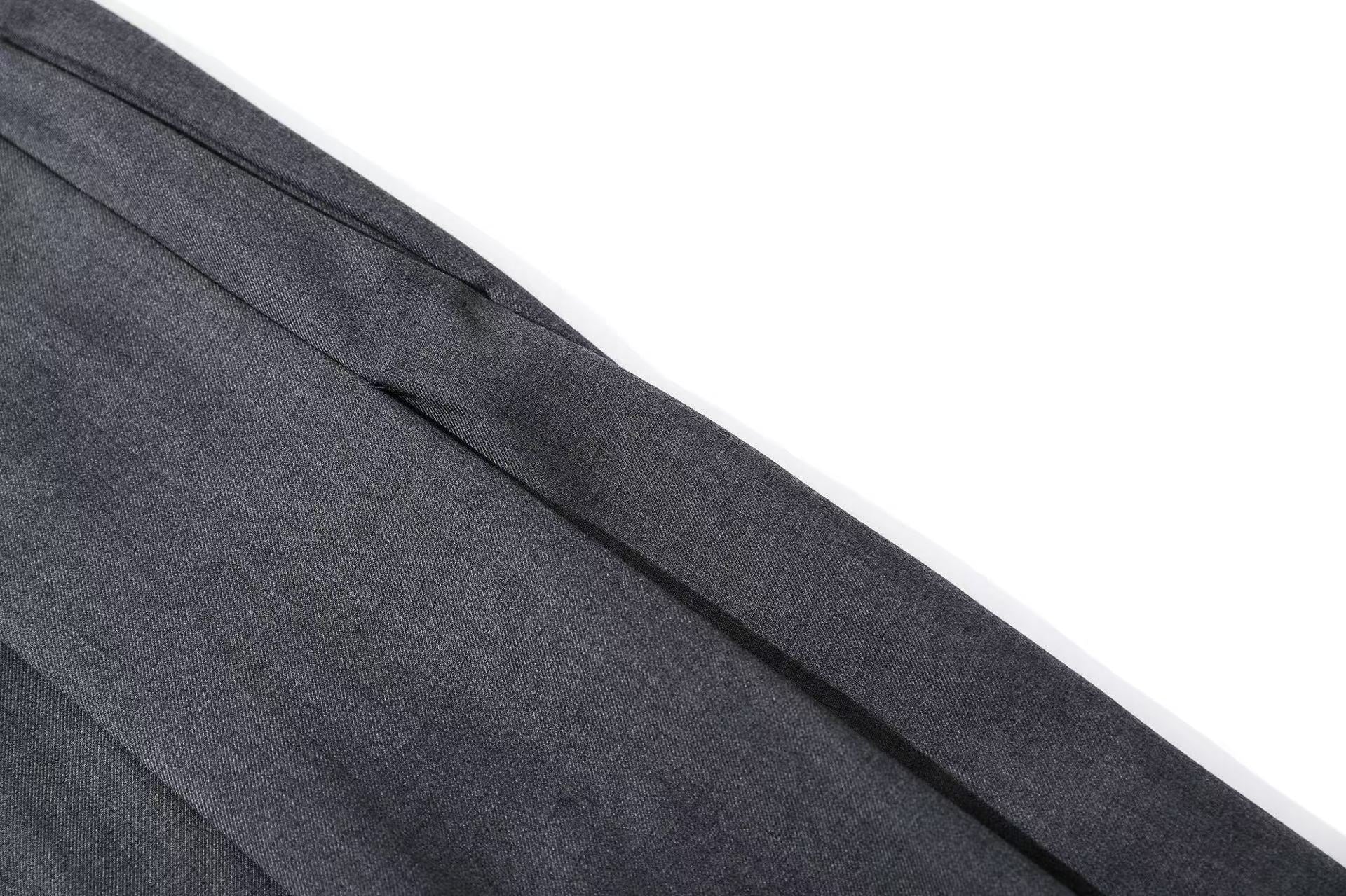 Wide-Leg Knee-Length Slacks Shorts