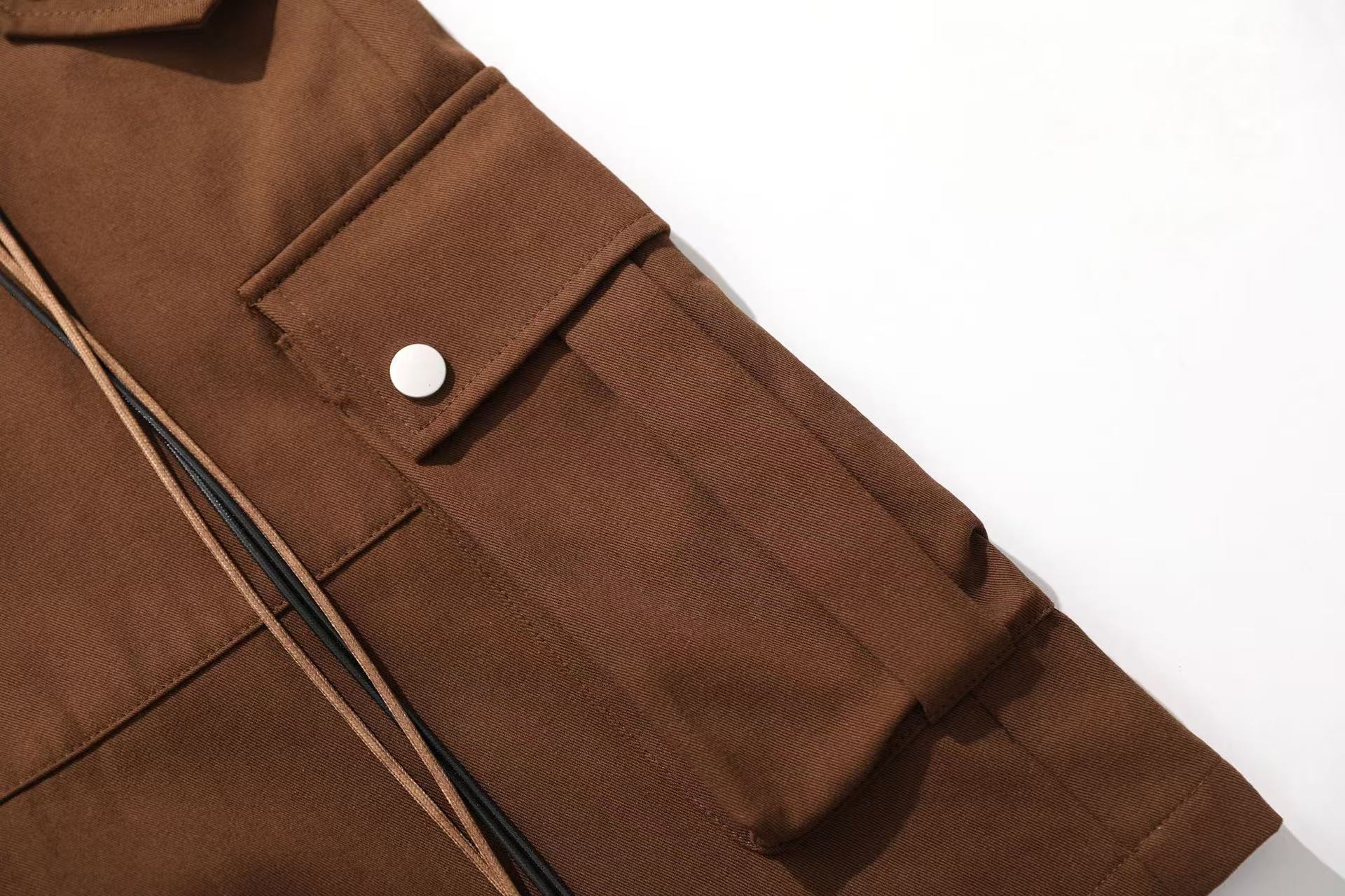 Wide-Leg Knee-Length Cargo Shorts