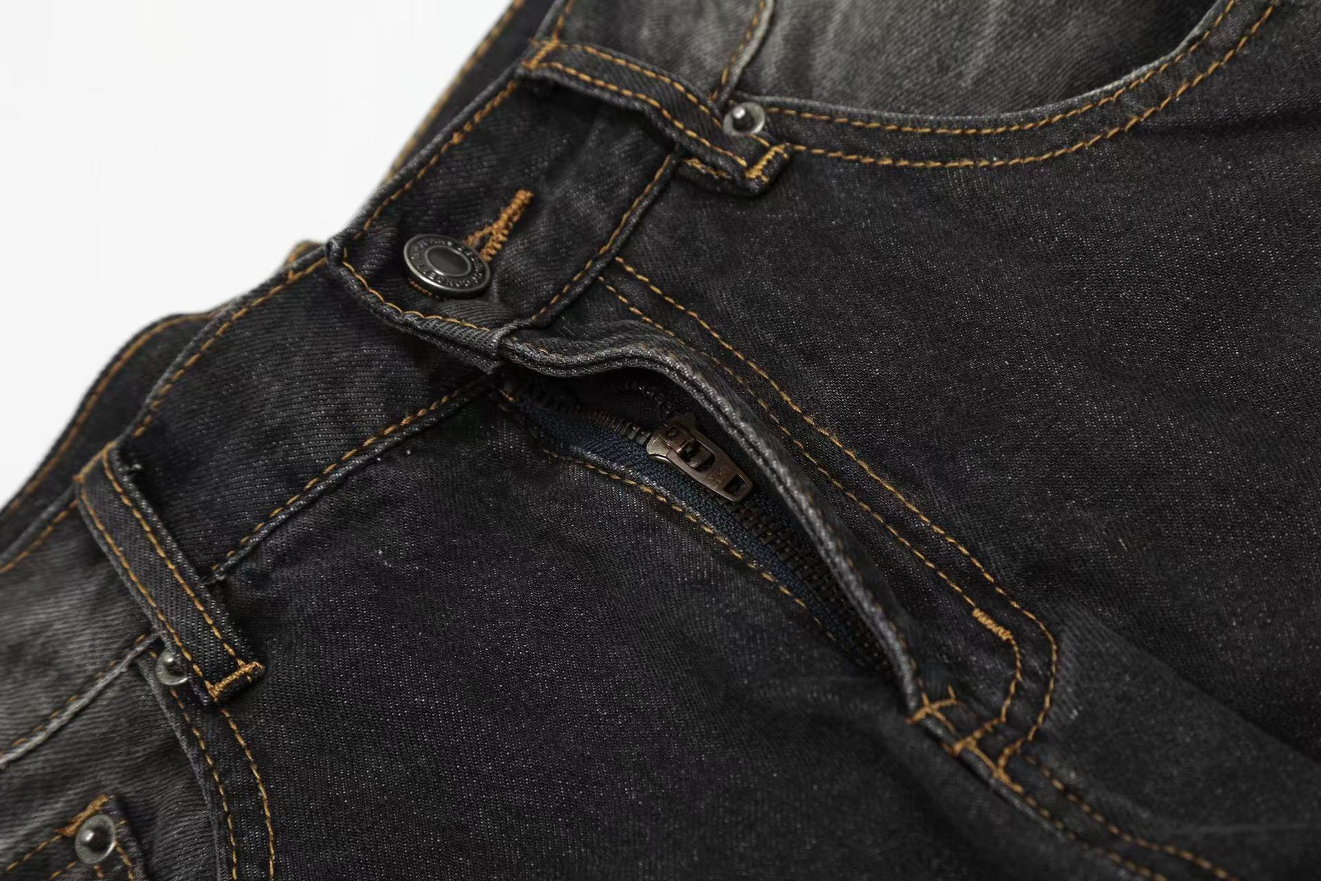 Distressed Wide-Leg Jeans