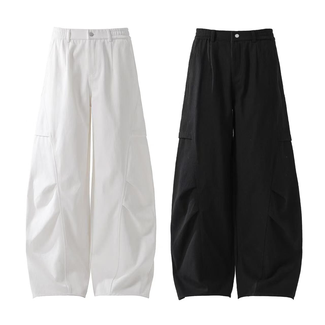 Wide-Leg Baggy Cargo Pants
