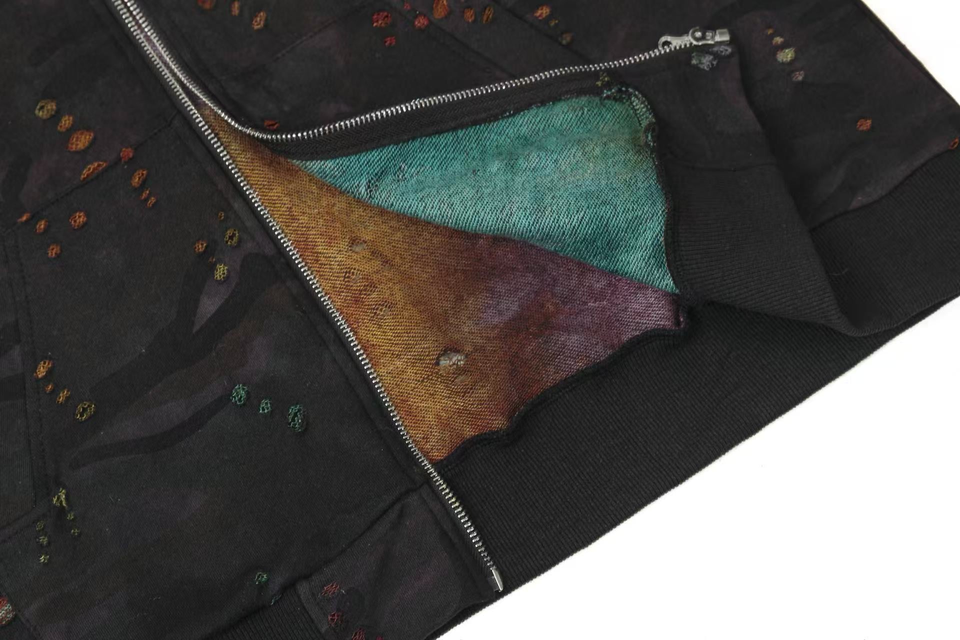 Street Style Camo Zip-Up Hoodie