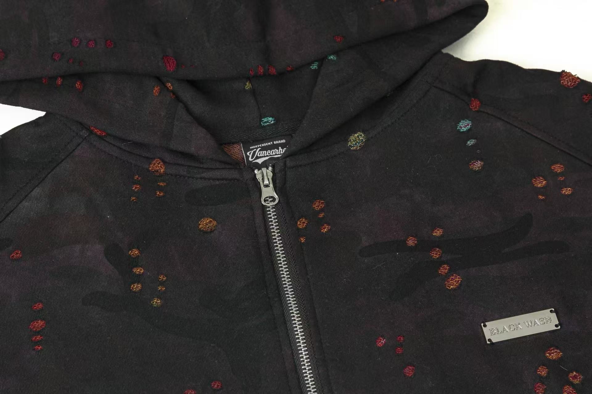 Street Style Camo Zip-Up Hoodie