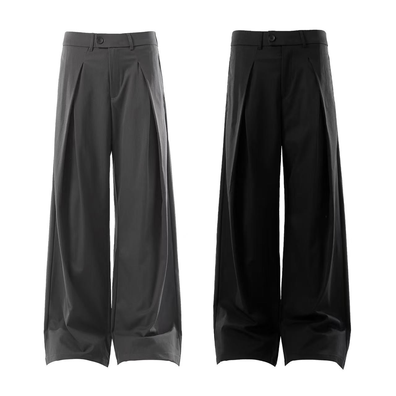 Wide-Leg Suit Pants