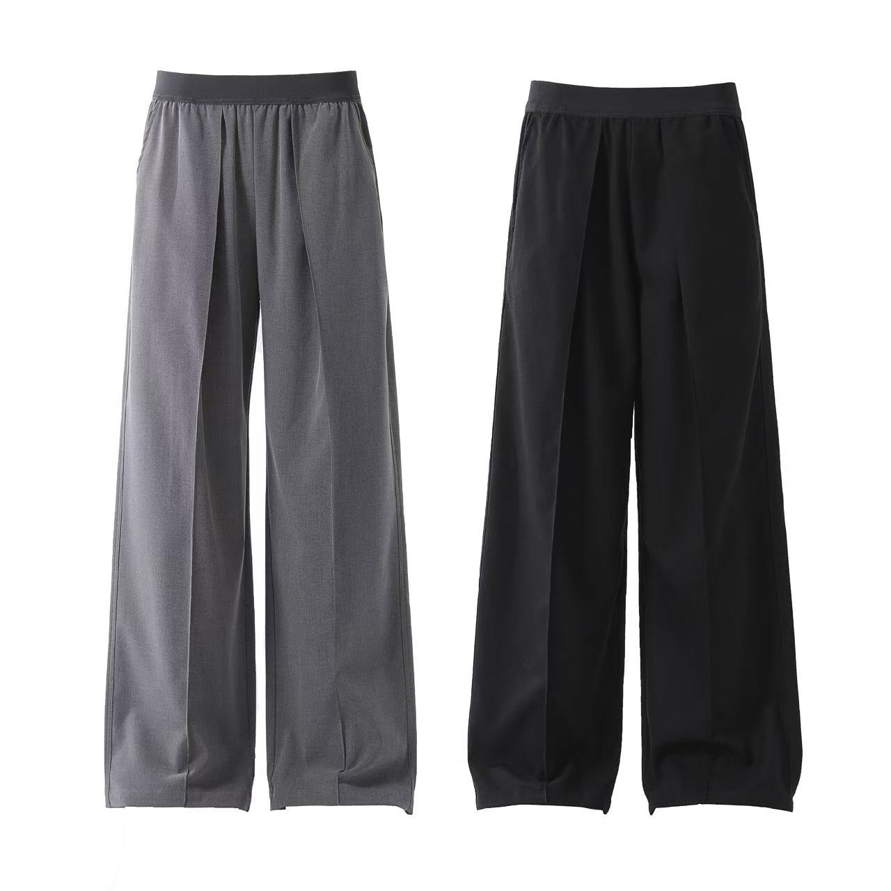 Elastic Waist Suit Pants