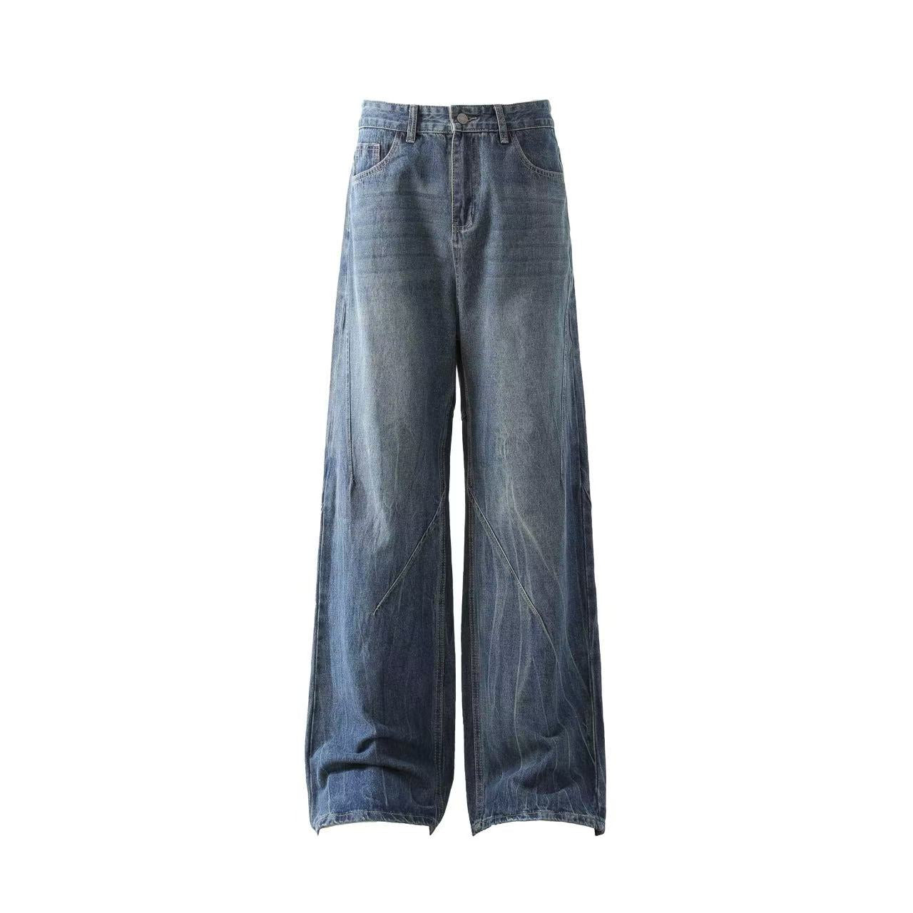 Washed Straight-Leg Jeans