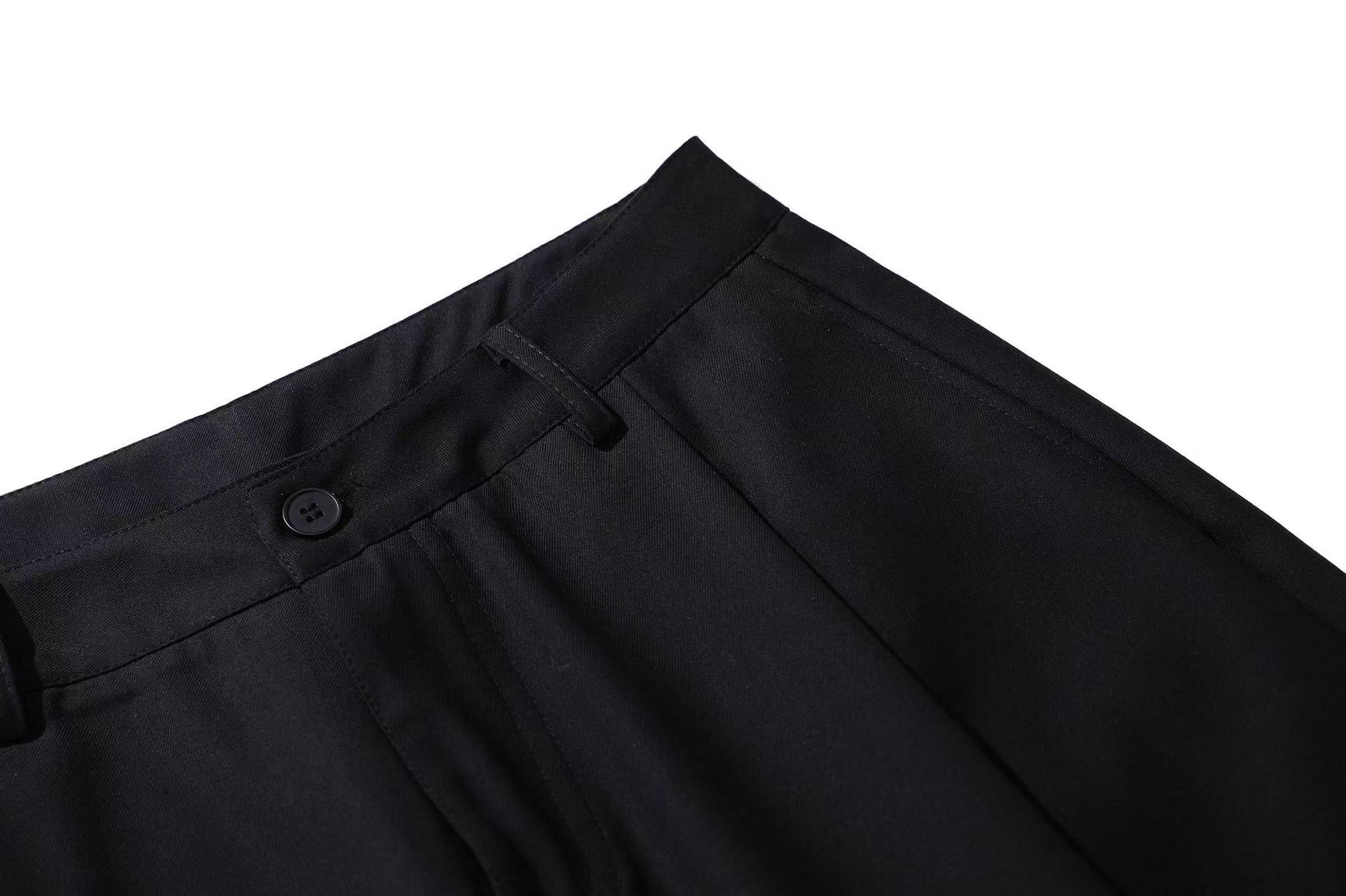 Wide-Leg Knee-Length Slacks Shorts