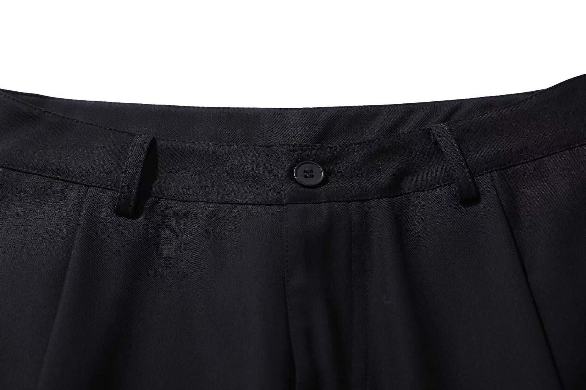 Wide-Leg Knee-Length Slacks Shorts