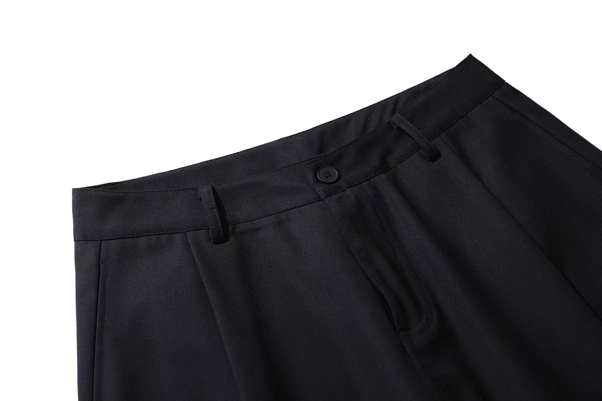 Wide-Leg Knee-Length Slacks Shorts