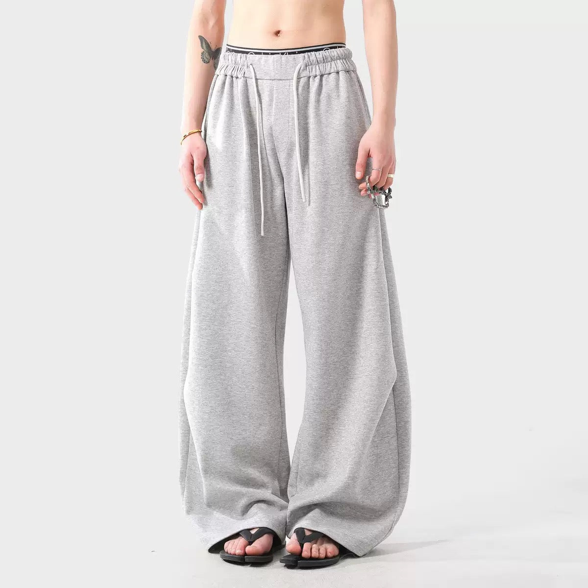 Street Style Wide-Leg Sweatpants