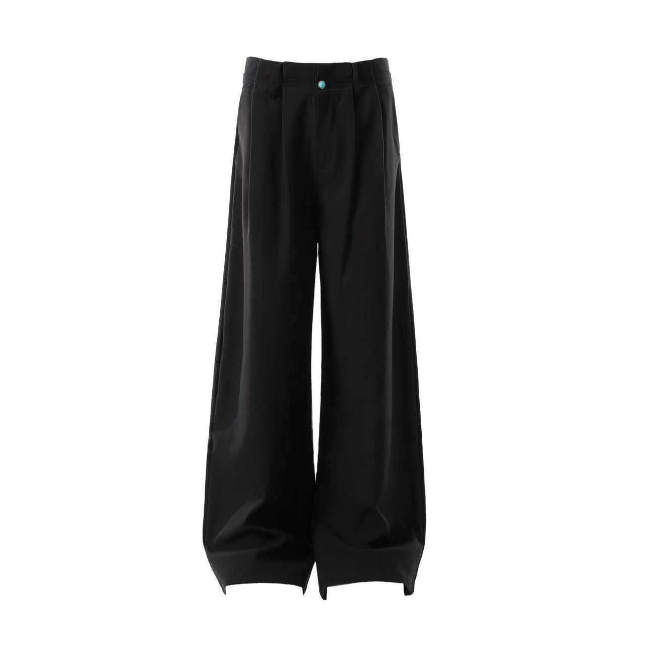 Gemstone Buttons Wide-Leg Suit Pants