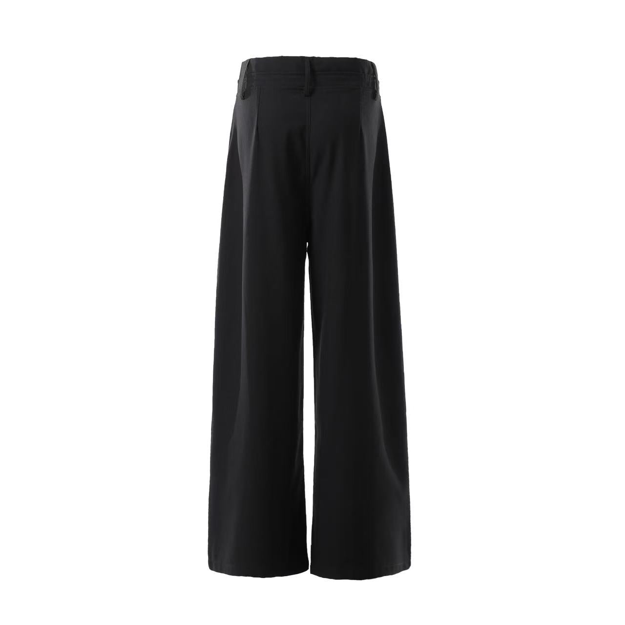 Gemstone Buttons Wide-Leg Suit Pants