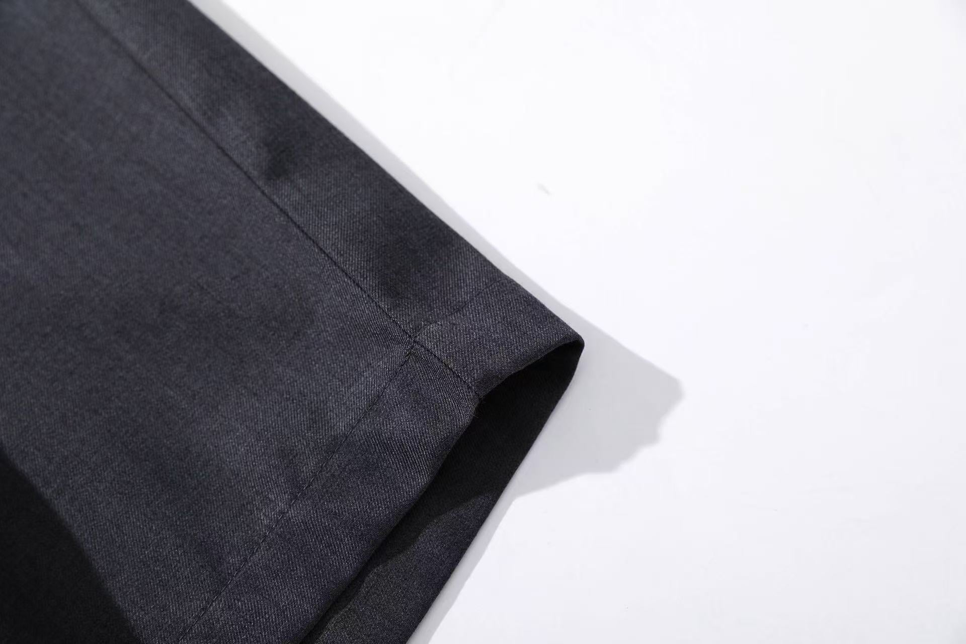 Gemstone Buttons Wide-Leg Suit Pants