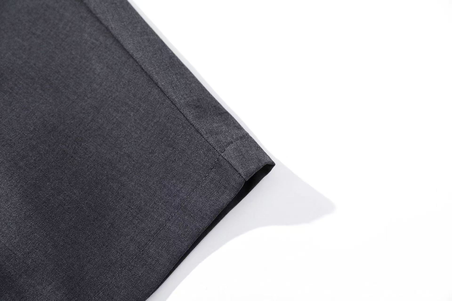Pleated Tactical Wide-Leg Suit Pants