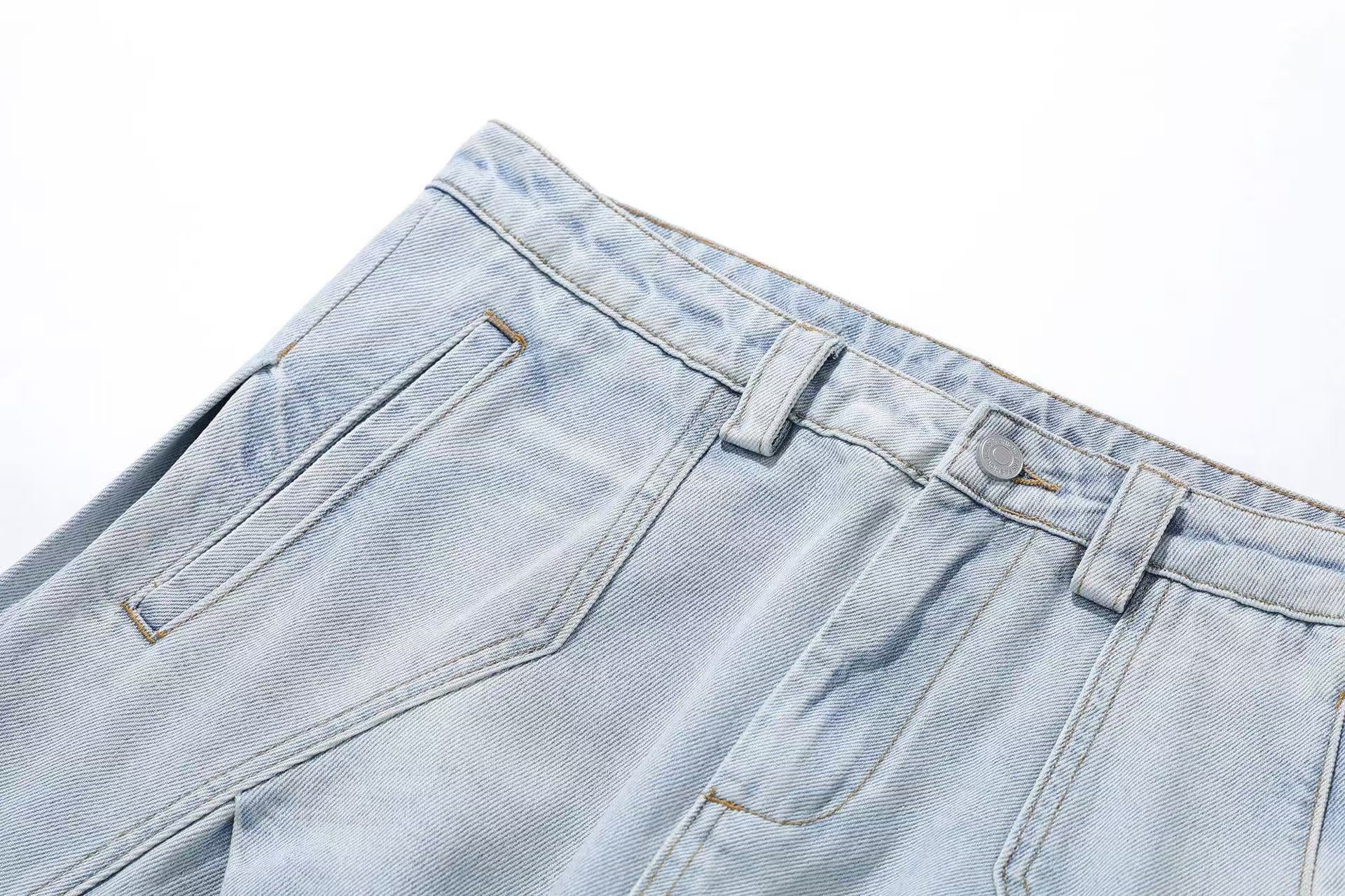 Washed Wide-Leg Baggy Jeans