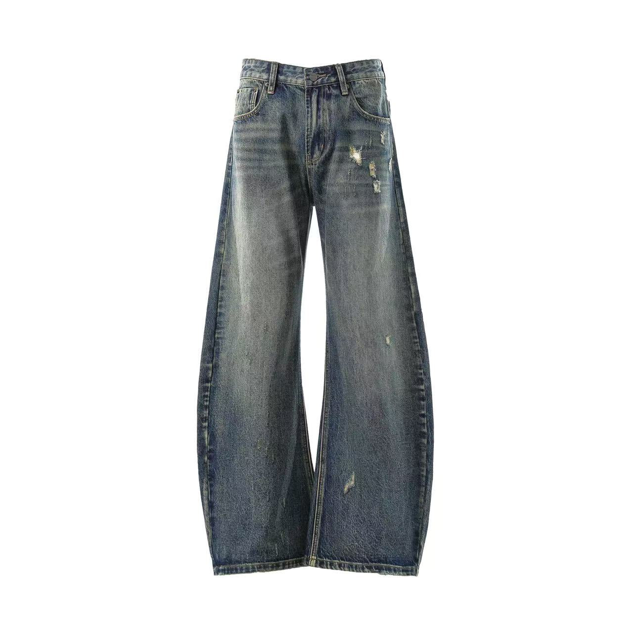 Distressed Wide-Leg Scythe Jeans