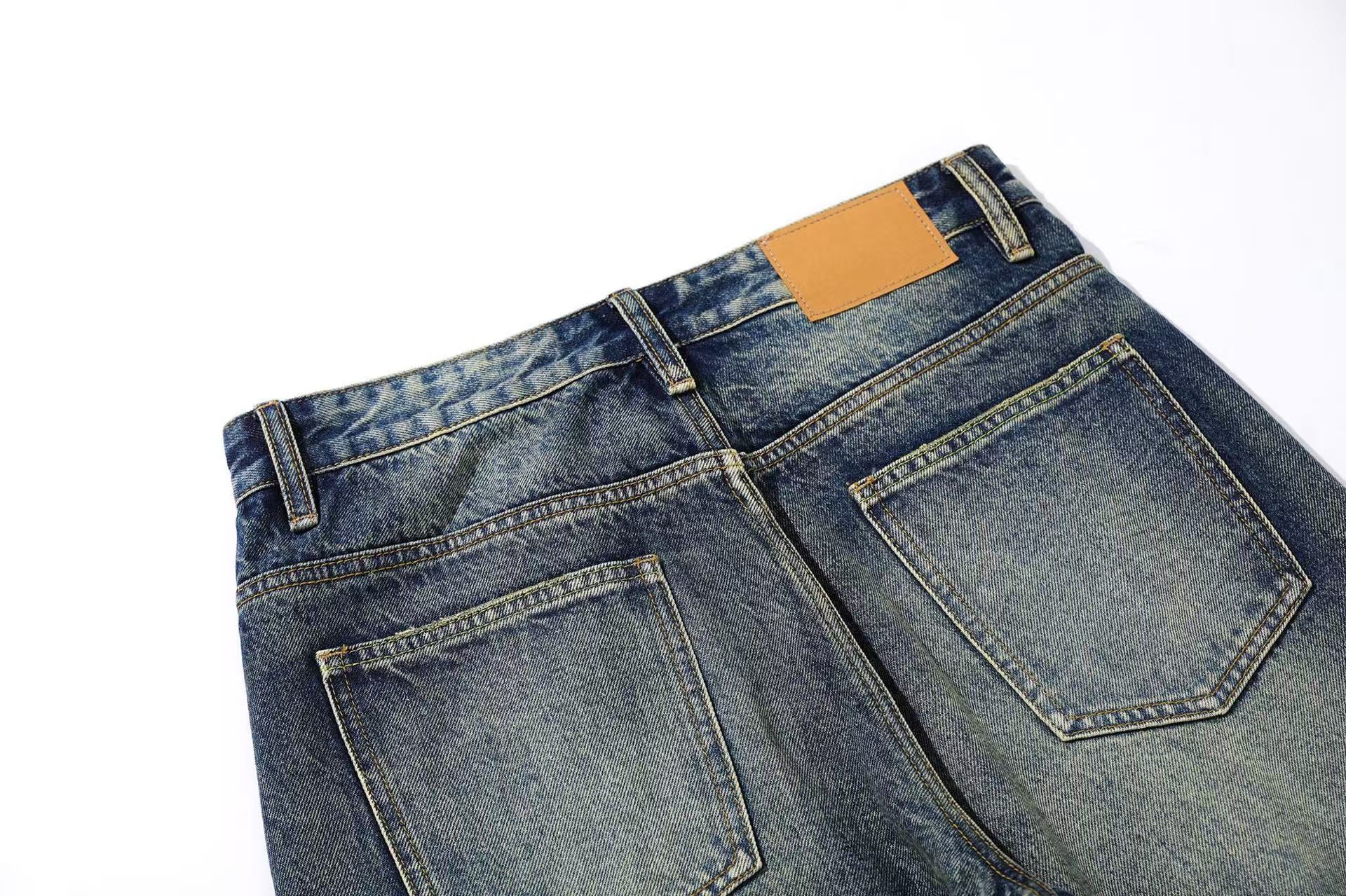 Distressed Wide-Leg Scythe Jeans