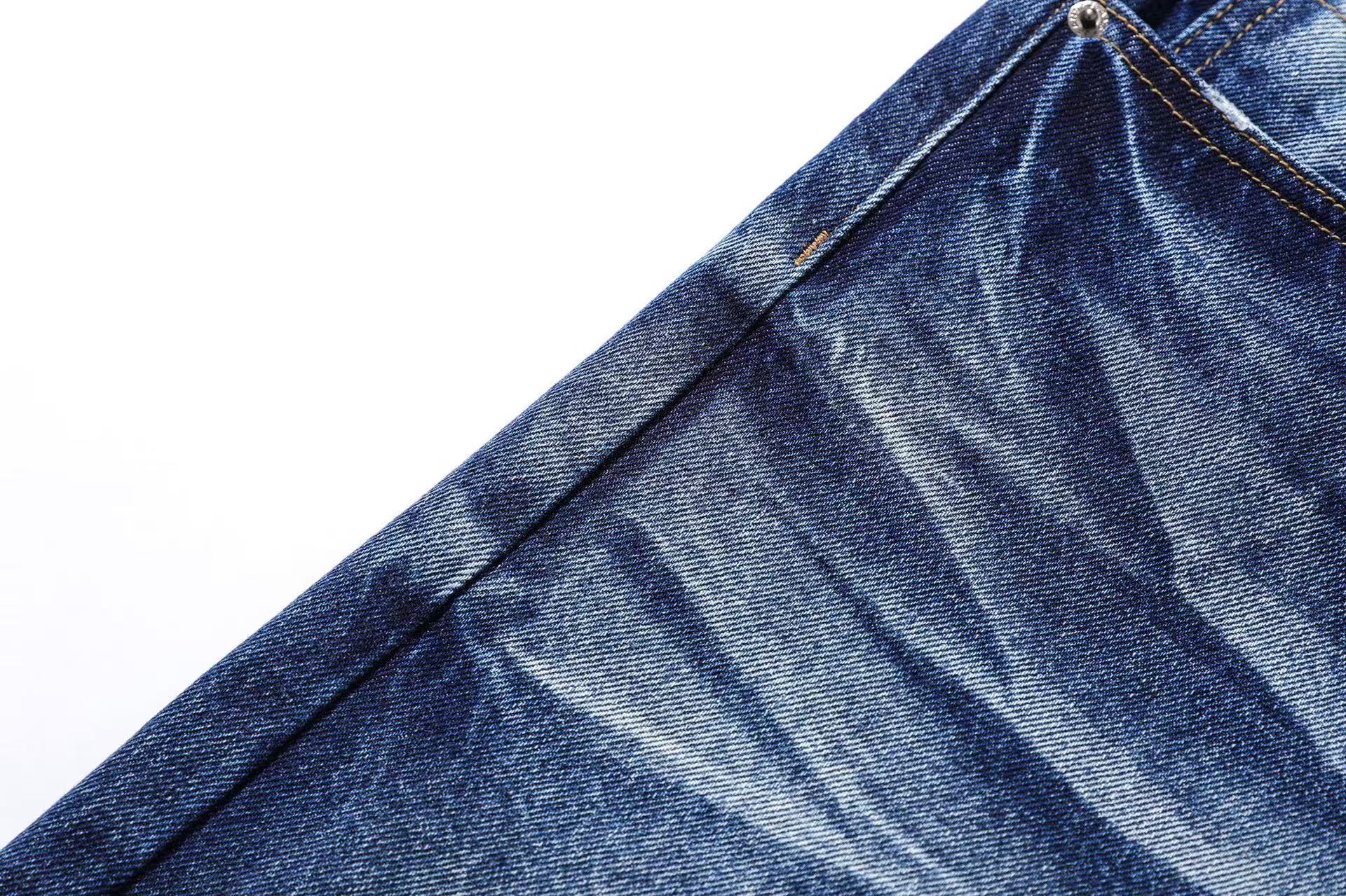 Washed Straight-Leg Jeans