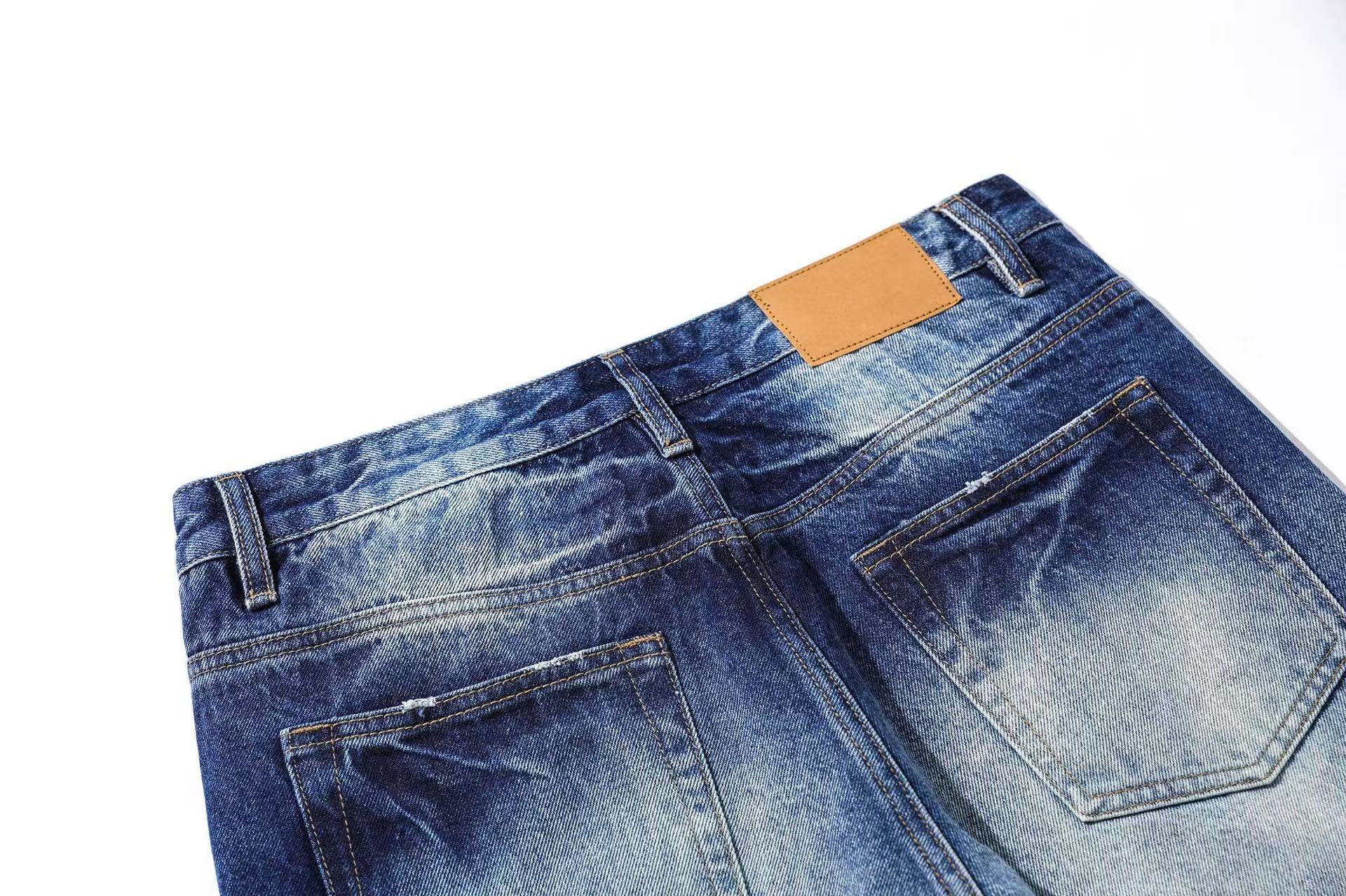 Washed Straight-Leg Jeans