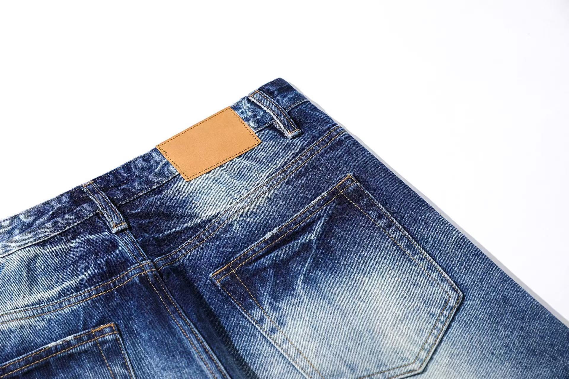 Washed Straight-Leg Jeans
