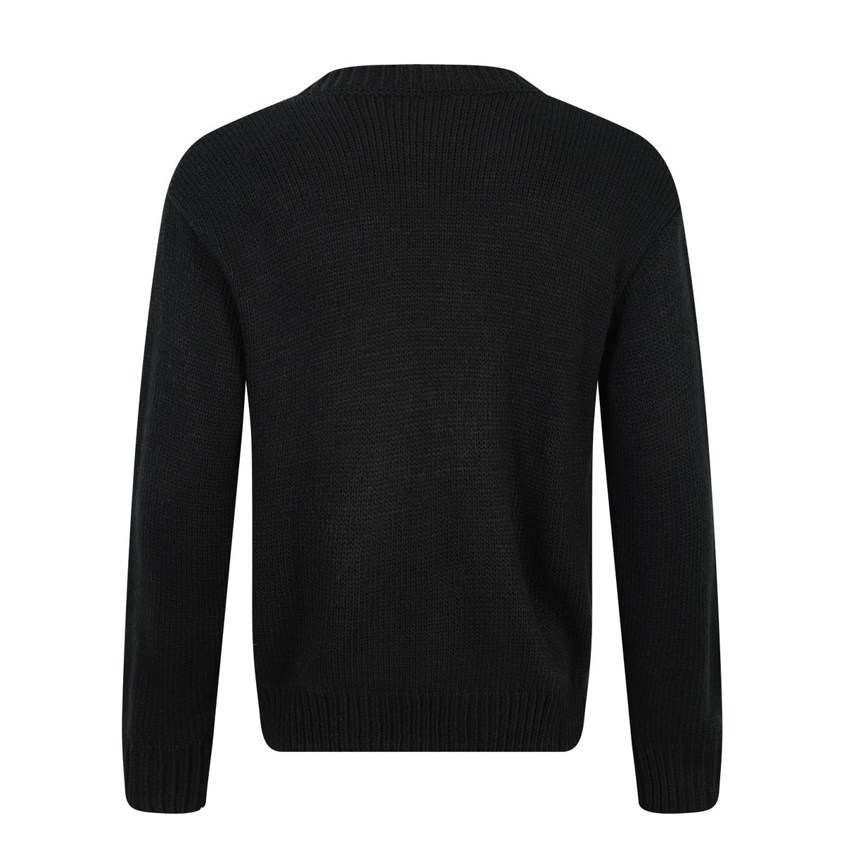 Vintage Flag Pattern Crew Neck Knit Sweater