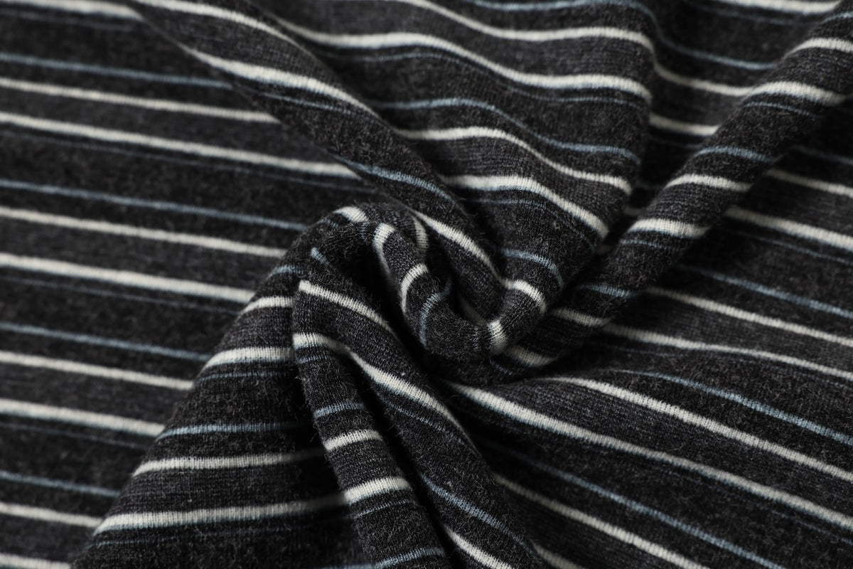 Vintage Stripe Graphic Long Sleeve Polo Sweatshirt