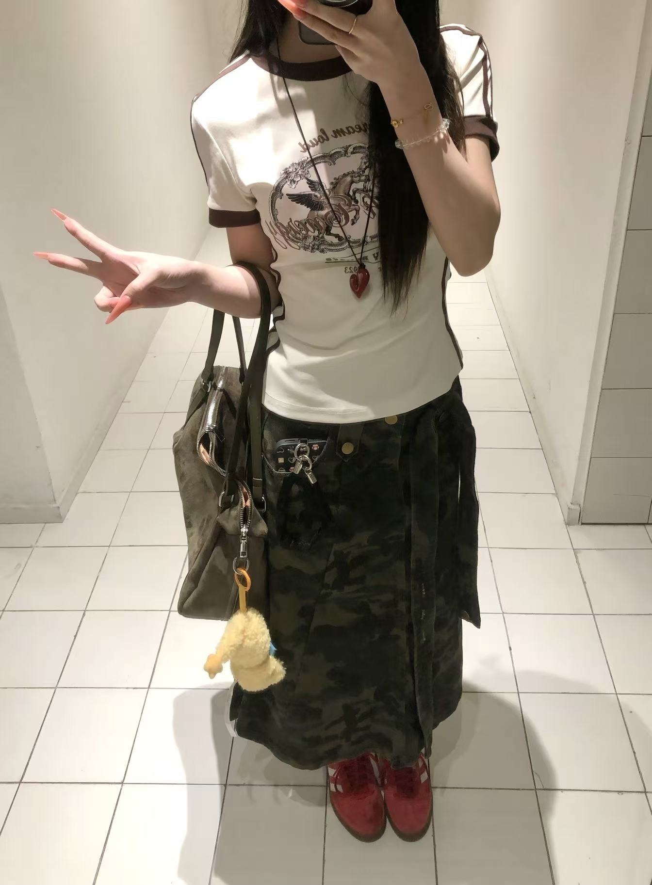 Vintage Pegasus Graphic Fitted Baby Tee