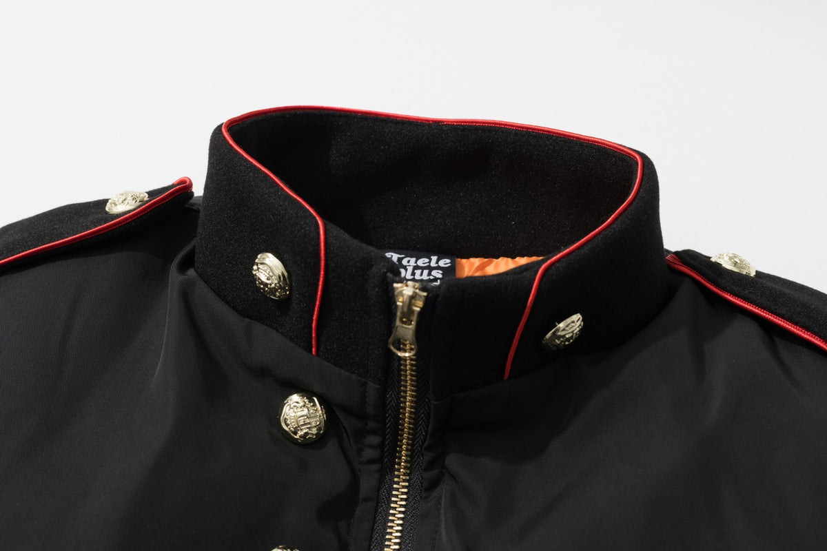 Streetwear Military Decor Bomber Jacket