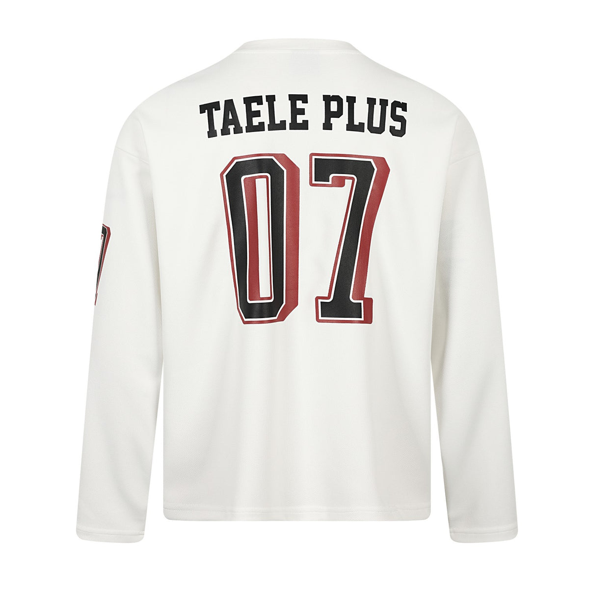 V-Neck 07 Number Graphic Sports Jersey Long Sleeve
