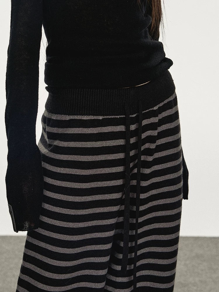 Stripe Casual Pants