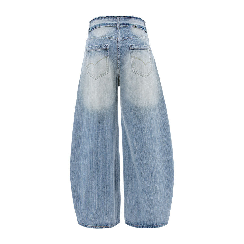 Washed Wide-Leg Jeans