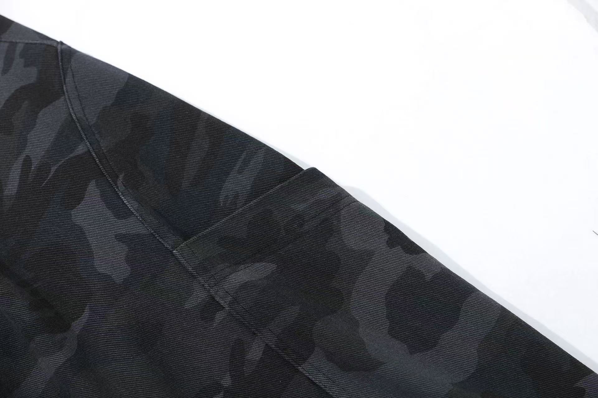 Camo Wide-Leg Cargo Pants