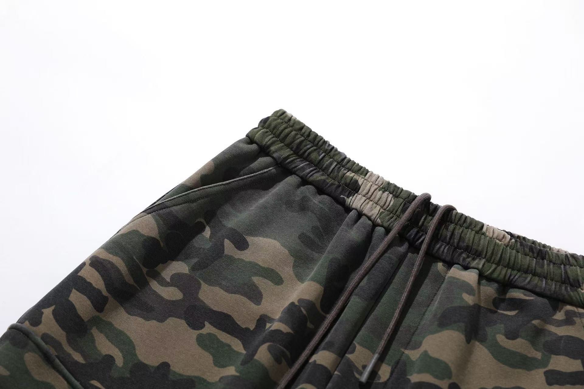 Camo Wide-Leg Sweatpants
