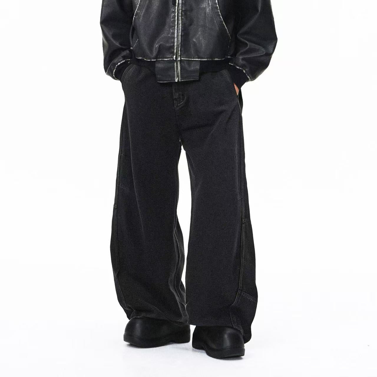 3D-Cut Wide-Leg Jeans